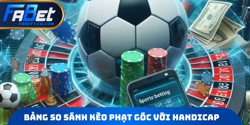 Bảng so sánh Kèo phạt góc với Handicap
