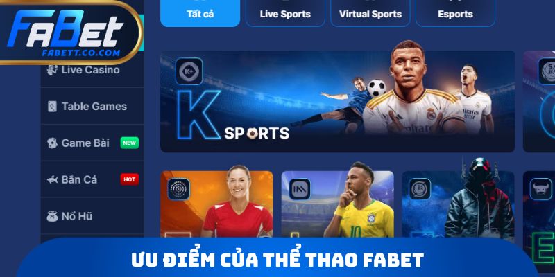 Ưu điểm của thể thao FABET